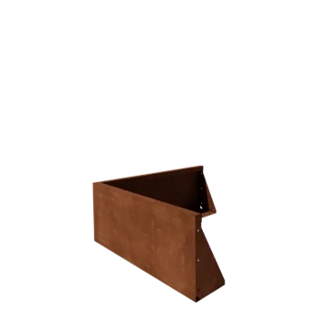 Opěrná stěna z cortenu - Vnější roh - 100 x 100 x 40 cm