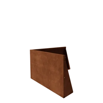 Opěrná stěna z cortenu - Vnější roh - 100 x 100 x 60 cm