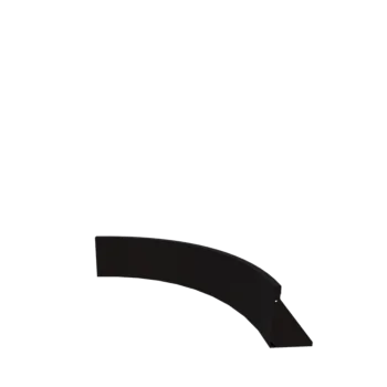 Opěrná stěna z oceli - Vnitřní oblouk - 100 x 100 x 30 cm - RAL9005 matnýný (černý)