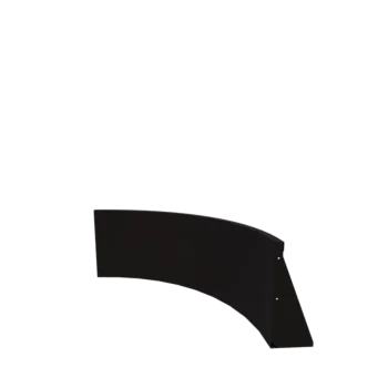 Opěrná stěna z oceli - Vnitřní oblouk - 100 x 100 x 50 cm - RAL9005 matnýný (černý)