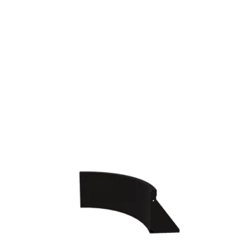 Opěrná stěna z oceli - Vnitřní oblouk - 50 x 50 x 30 cm - RAL9005 matnýný (černý)
