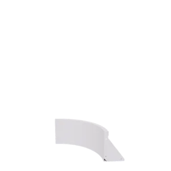 Opěrná stěna z oceli - Vnitřní oblouk - 50 x 50 x 40 cm - RAL9010 matnýný (bílý)