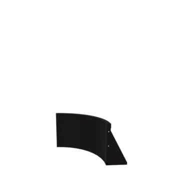 Opěrná stěna z oceli - Vnitřní oblouk - 50 x 50 x 40 cm - RAL9005 matnýný (černý)
