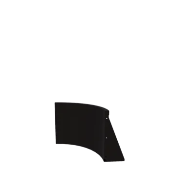 Opěrná stěna z oceli - Vnější oblouk - 50 x 50 x 50 cm - RAL9005 matnýný (černý)