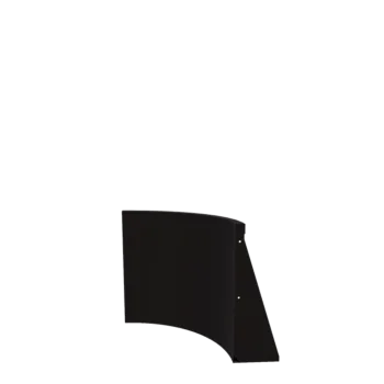 Opěrná stěna z oceli - Vnitřní oblouk - 50 x 50 x 60 cm - RAL9005 matnýný (černý)