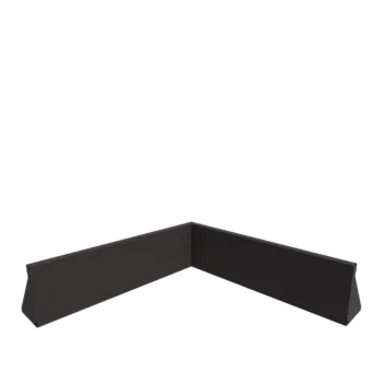 Opěrná stěna z oceli - Vnitřní roh - 100 x 100 x 30 cm - jiná barva RAL