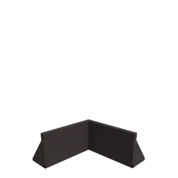 Opěrná stěna z oceli - Vnitřní roh - 50 x 50 x 30 cm - RAL7016 matnýný (antracitově šedá)