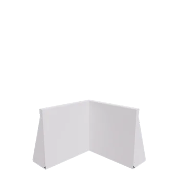 Opěrná stěna z oceli - Vnitřní roh - 50 x 50 x 50 cm - RAL9010 matnýný (bílý)