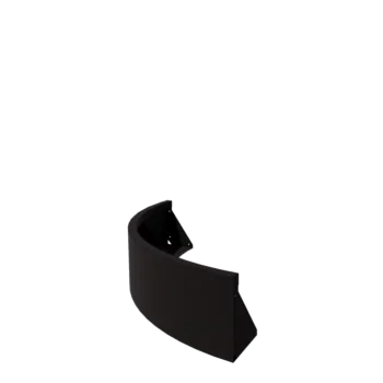 Opěrná stěna z oceli - Vnější oblouk - 100 x 100 x 30 cm - RAL9005 matnýný (černý)