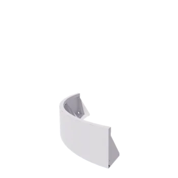 Opěrná stěna z oceli - Vnější oblouk - 100 x 100 x 30 cm - RAL9010 matnýný (bílý)