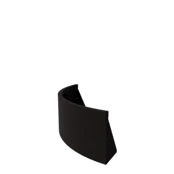 Opěrná stěna z oceli - Vnější oblouk - 100 x 100 x 40 cm - RAL9005 matnýný (černý)