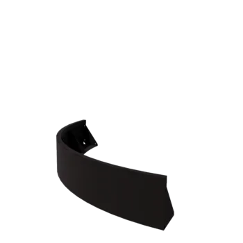 Opěrná stěna z oceli - Vnější oblouk - 150 x 150 x 30 cm - RAL9005 matnýný (černý)