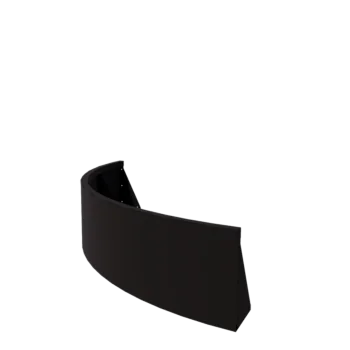 Opěrná stěna z oceli - Vnější oblouk - 150 x 150 x 40 cm - RAL9005 matnýný (černý)