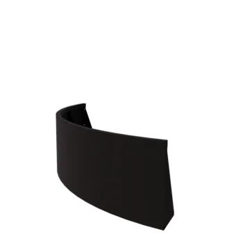 Opěrná stěna z oceli - Vnější oblouk - 150 x 150 x 50 cm - RAL9005 matnýný (černý)
