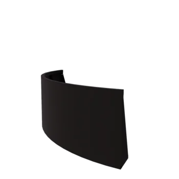Opěrná stěna z oceli - Vnější oblouk - 150 x 150 x 60 cm - RAL9005 matnýný (černý)