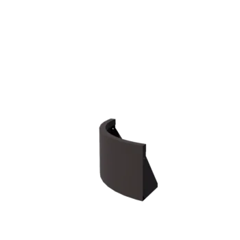 Opěrná stěna z oceli - Vnější oblouk - 50 x 50 x 30 cm - RAL7016 matnýný (antracitově šedá)