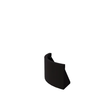 Opěrná stěna z oceli - Vnější oblouk - 50 x 50 x 30 cm - RAL9005 matnýný (černý)