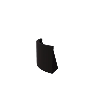 Opěrná stěna z oceli - Vnější oblouk - 50 x 50 x 40 cm - RAL9005 matnýný (černý)