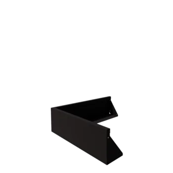 Opěrná stěna z oceli - Vnější roh - 100 x 100 x 30 cm - RAL9005 matnýný (černý)