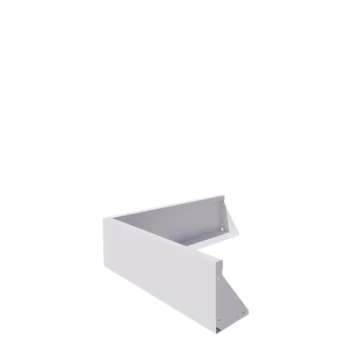 Opěrná stěna z oceli - Vnější roh - 100 x 100 x 30 cm - RAL9010 matnýný (bílý)