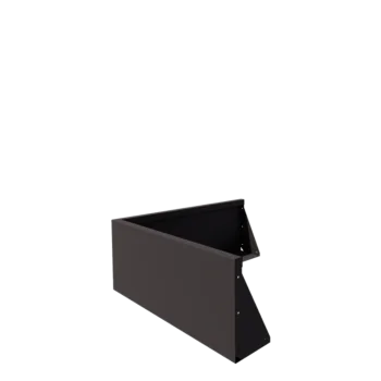 Opěrná stěna z oceli - Vnější roh - 100 x 100 x 40 cm - RAL7016 matnýný (antracitově šedá)