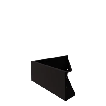 Opěrná stěna z oceli - Vnější roh - 100 x 100 x 40 cm - RAL9005 matnýný (černý)