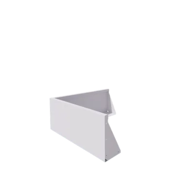 Opěrná stěna z oceli - Vnější roh - 100 x 100 x 40 cm - RAL9010 matnýný (bílý)