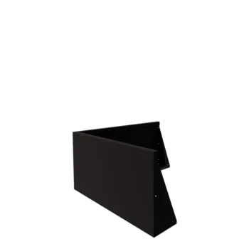 Opěrná stěna z oceli - Vnější roh - 100 x 100 x 50 cm - RAL9005 matnýný (černý)