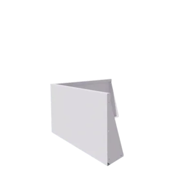 Opěrná stěna z oceli - Vnější roh - 100 x 100 x 60 cm - RAL9010 matnýný (bílý)