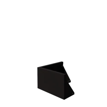 Opěrná stěna z oceli - Vnější roh - 50 x 50 x 30 cm - RAL9005 matnýný (černý)