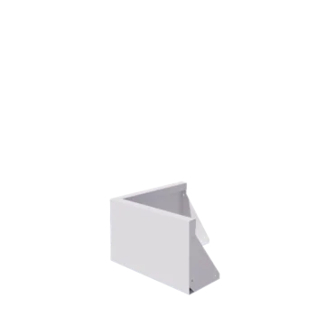 Opěrná stěna z oceli - Vnější roh - 50 x 50 x 30 cm - RAL9010 matnýný (bílý)