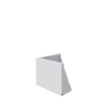 Opěrná stěna z oceli - Vnější roh - 50 x 50 x 40 cm - RAL9010 matnýný (bílý)