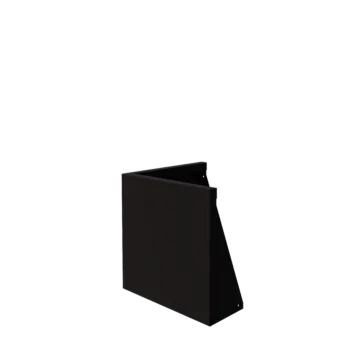 Opěrná stěna z oceli - Vnější roh - 50 x 50 x 50 cm - RAL9005 matnýný (černý)