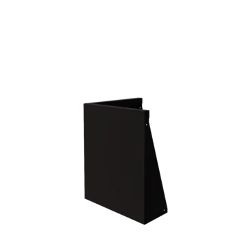 Opěrná stěna z oceli - Vnější roh - 50 x 50 x 60 cm - RAL9005 matnýný (černý)