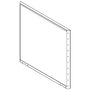 Ocelový květináč - Panel - 100 x 100 cm - RAL9005 matný (černý)