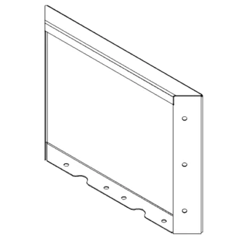Ocelový květináč - Panel - 30 x 40 cm - RAL9005 matný (černý)