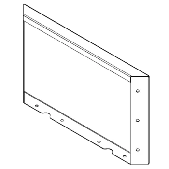 Ocelový květináč - Panel - 30 x 50 cm - RAL9005 matný (černý)