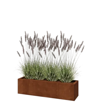 Květináč z cortenové oceli - Obdélník - 120 x 30 x 30 cm - Bez základové desky