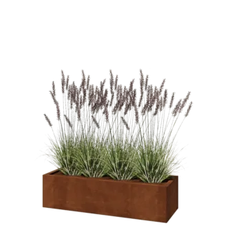 Květináč z cortenové oceli - Obdélník - 120 x 40 x 30 cm - Bez základové desky