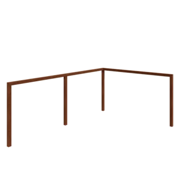 Pergola z cortenu - Roh - 600 x 412 x 242 cm - Bez Betonový patek