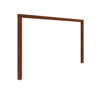Pergola z cortenu - Rovný - 400 x 230 cm - Bez Betonový patek