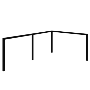 Pergola z oceli - Roh - 600 x 412 x 230 cm - RAL9005 matný (černý) - Bez Betonový patek
