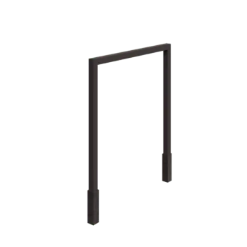 Pergola z oceli - Rovný - 250 x 230 cm - RAL7016 matný (antracitově šedá) - S Betonový patek