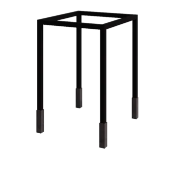 Pergola z oceli - Čtverec - 224 x 200 x 230 cm - RAL9005 matný (černý) - S Betonový patek