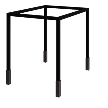 Pergola z oceli - Obdélník - 324 x 250 x 230 cm - RAL9005 matný (černý) - S Betonový patek