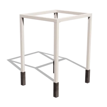 Pergola z oceli - Čtverec - 224 x 200 x 230 cm - RAL9010 matný (bílý) - Bez Betonový patek