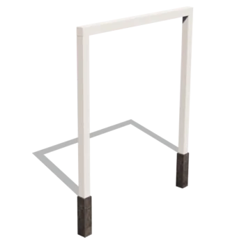 Pergola z oceli - Rovný - 250 x 230 cm - RAL9010 matný (bílý) - Bez Betonový patek