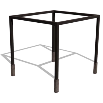 Pergola z oceli - Čtverec - 324 x 300 x 230 cm - RAL9005 matný (černý) - S Betonový patek