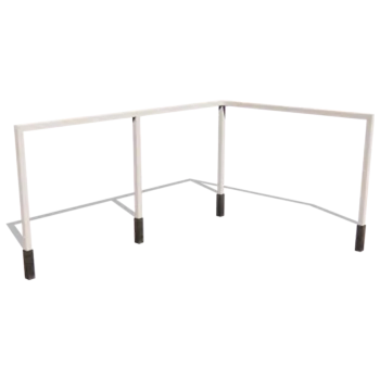 Pergola z oceli - Roh - 600 x 412 x 230 cm - RAL9010 matný (bílý) - Bez Betonový patek