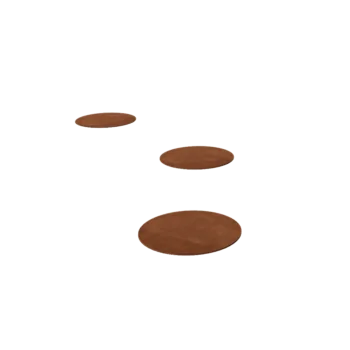 Nášlapný kámen z cortenu - Kulatý - 25 cm